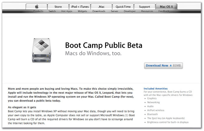 download bootcamp for mac os x 10.4